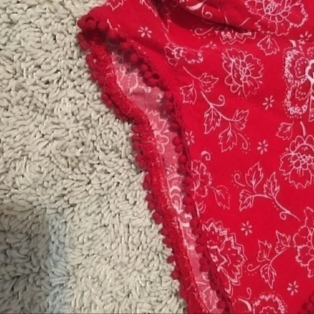 Justice Girls size 12 boho red flowered shorts